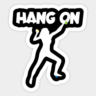 Hang on women Sticker